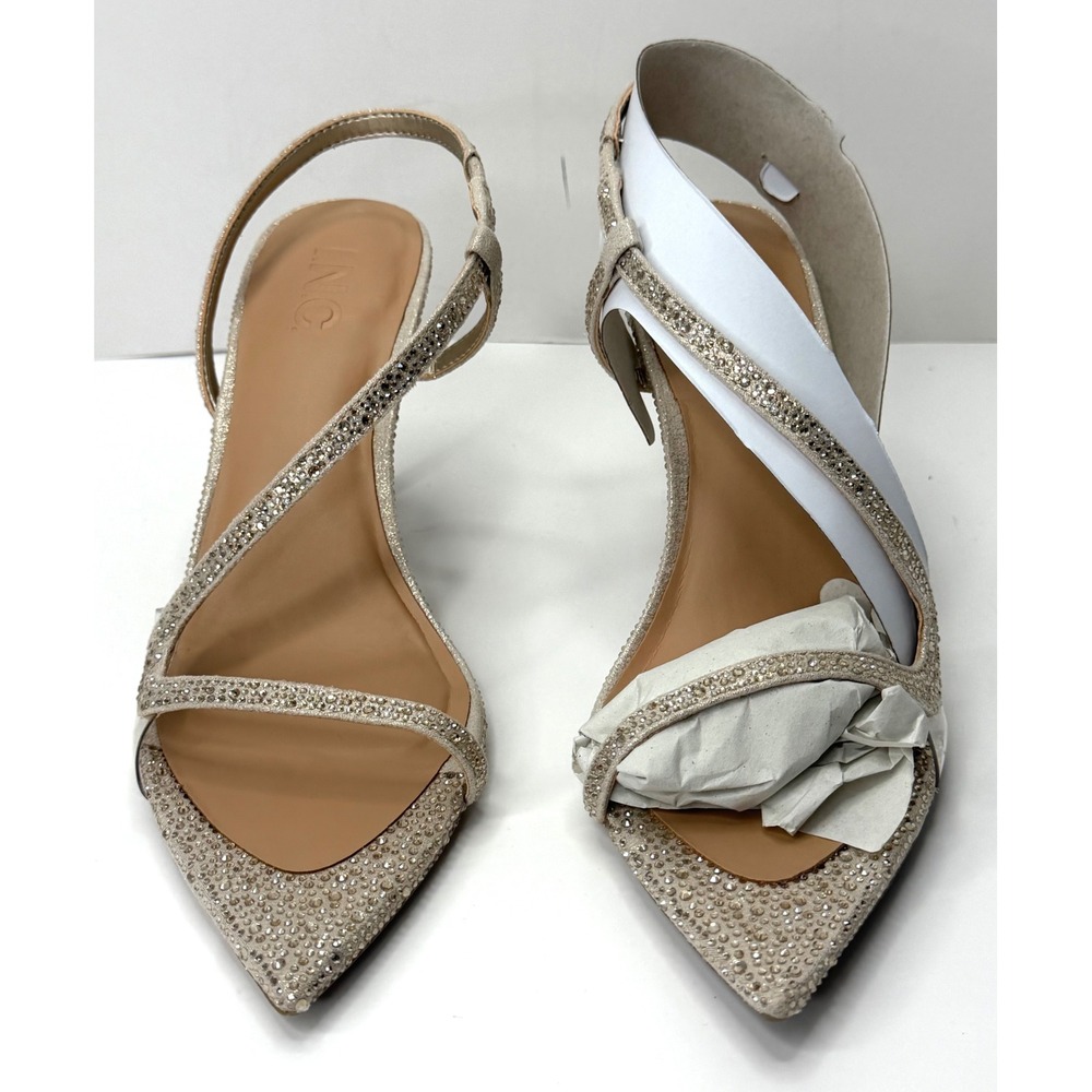 I.N.C.‎ International Concepts Women's Angiee Evening Sandals Champagne 8M NWT